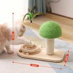 Cat Tree Scratching Post with Interactive Toys - Sisal & Wood