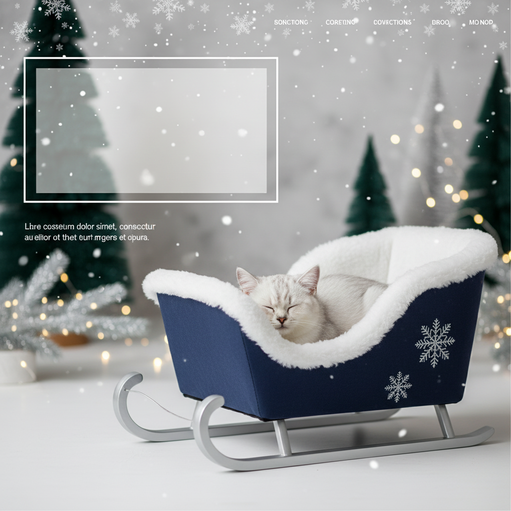 Christmas Sled Pet Bed Hero Banner - Alternative Colors