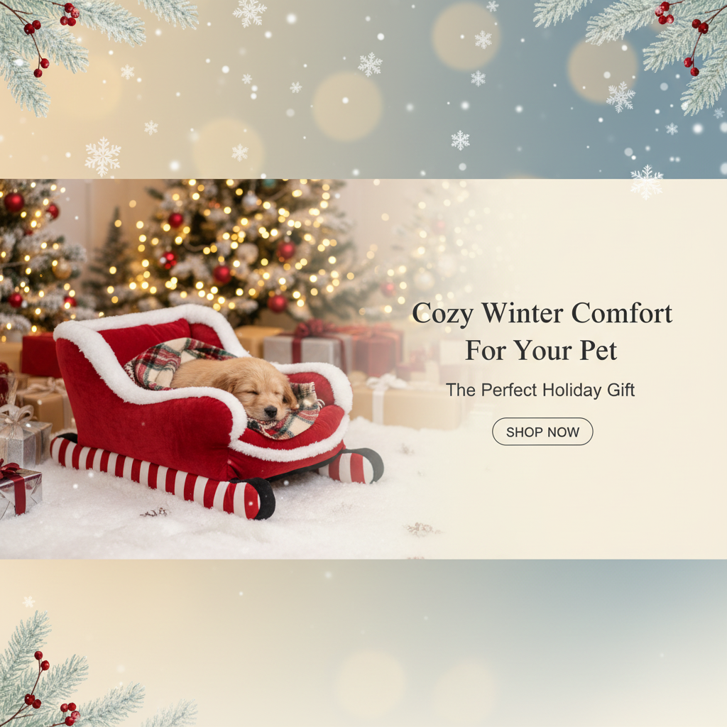 Christmas Sled Pet Bed Hero Banner